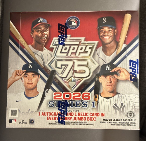 2026 Topps Series 1 Baseball Factory Sealed Hobby Jumbo Box