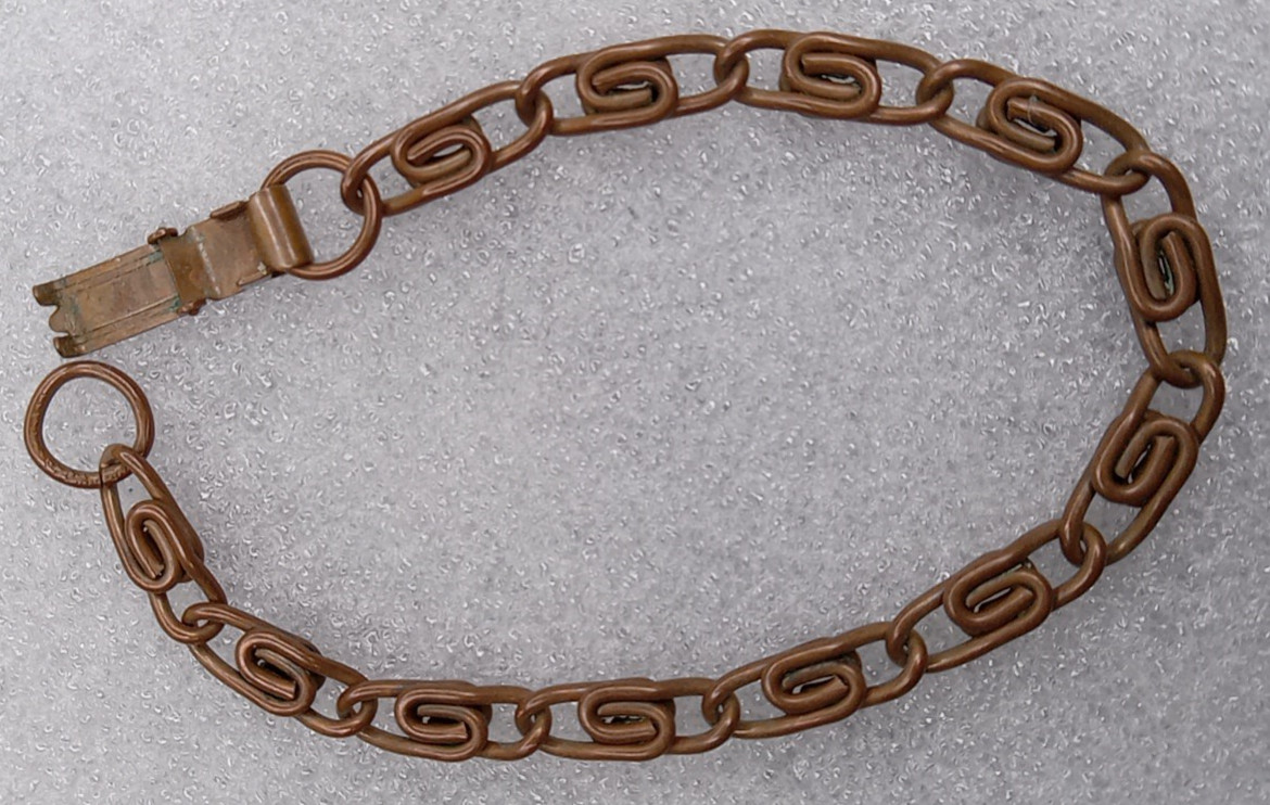 Solid Copper S Link Chain Ankle Wrist Bracelet Vi… - image 12