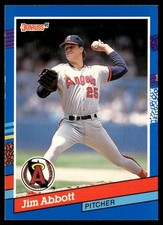 1991 Donruss Jim Abbott California Angels #78