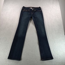 VTG True Religion Jeans Women 3o Blue Billy Bootcut Bejeweled Flap Y2K USA Made