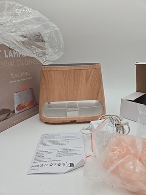 Salking Salt Lamp And Flame Essential Oil Diffuser Used.