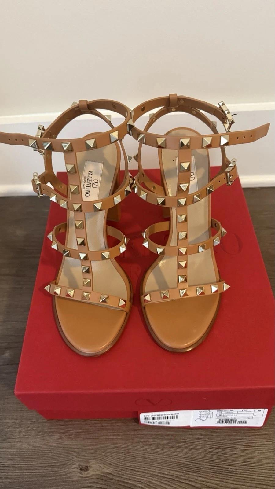 Valentino — Valentino Rockstud Caged 90 Leather Sandal 38