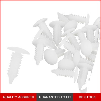30x Kunststoff Bolzen Nieten Fastener Stoßstange Retainer Clips Weiß für Auto