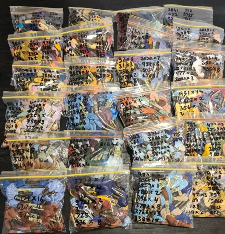 DMC Embroidery Thread - Bulk Lot +900 Skeins +250 Colours Stranded Cotton - image 2 of 4