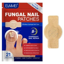 21pcs/box Fungal Nail Care Patches, box 8H Overnight Toenail Repair Care.