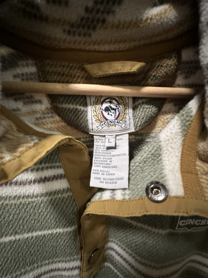 Suéter Cinch Para Hombre L Azteca/Suroeste Polar Polar Polar 1/4 Pullover a Presión Foto 3 de 4