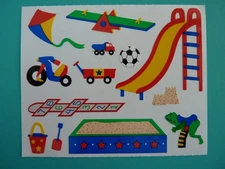 Vintage 1996 Mrs. Grossman's Stickers THE PLAYGROUND (1) Sheet 4x3.25"