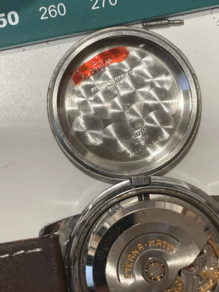 ETERNA-MATIC Automatic Men's Swiss Watch Brown Leather - Image 3 of 4