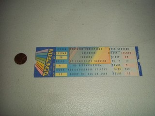 1984 TRIUMPH CONCERT TICKET STUB
