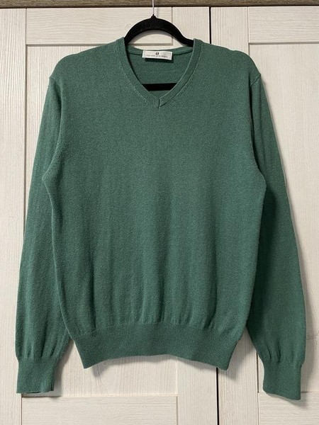 Men Balmain Sweater Green Cashmere 38 / M / 46