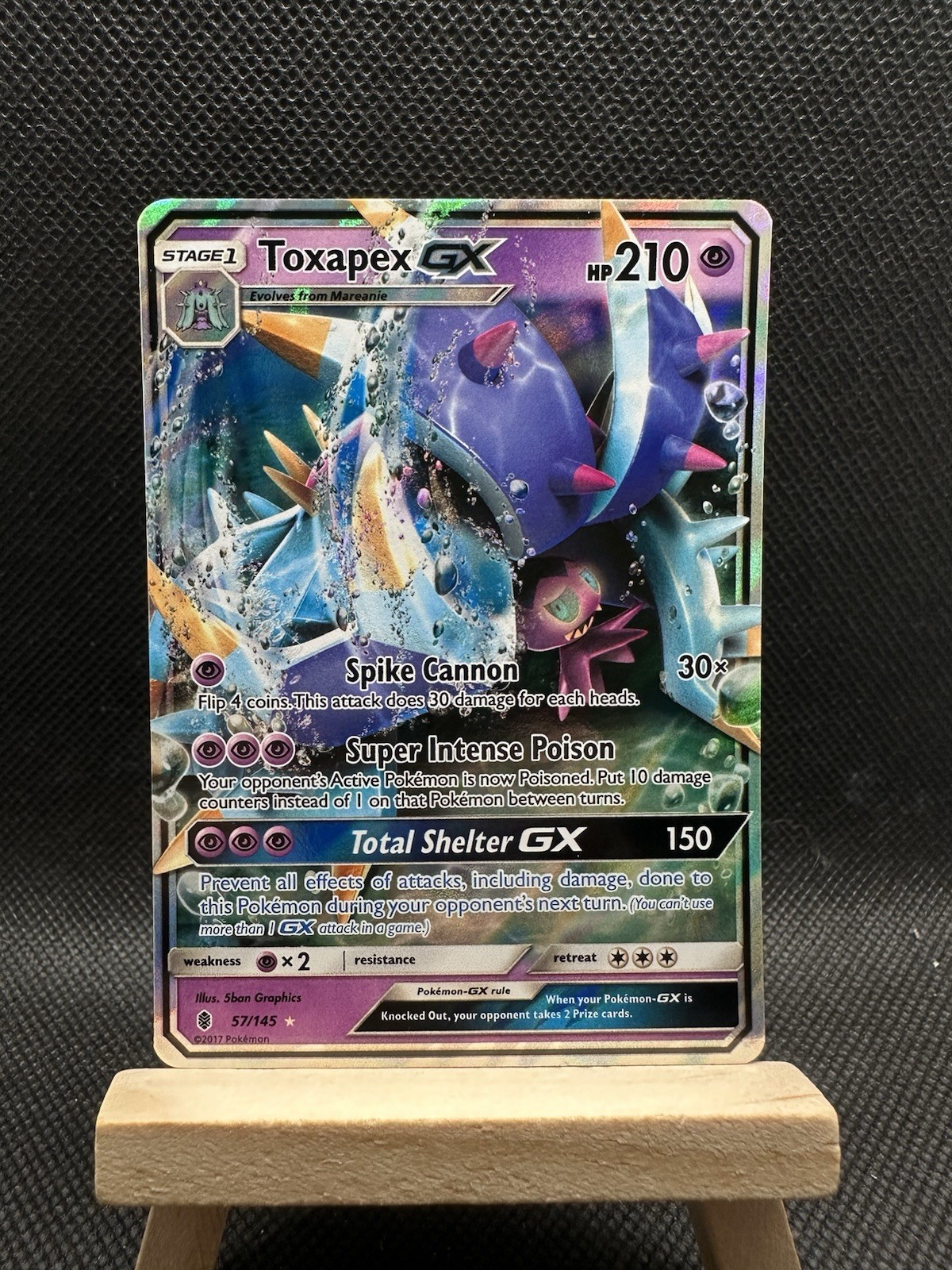 POKEMON TCG TOXAPEX GX ULTRA RARE HOLO GUARDIANS RISING 57/145 