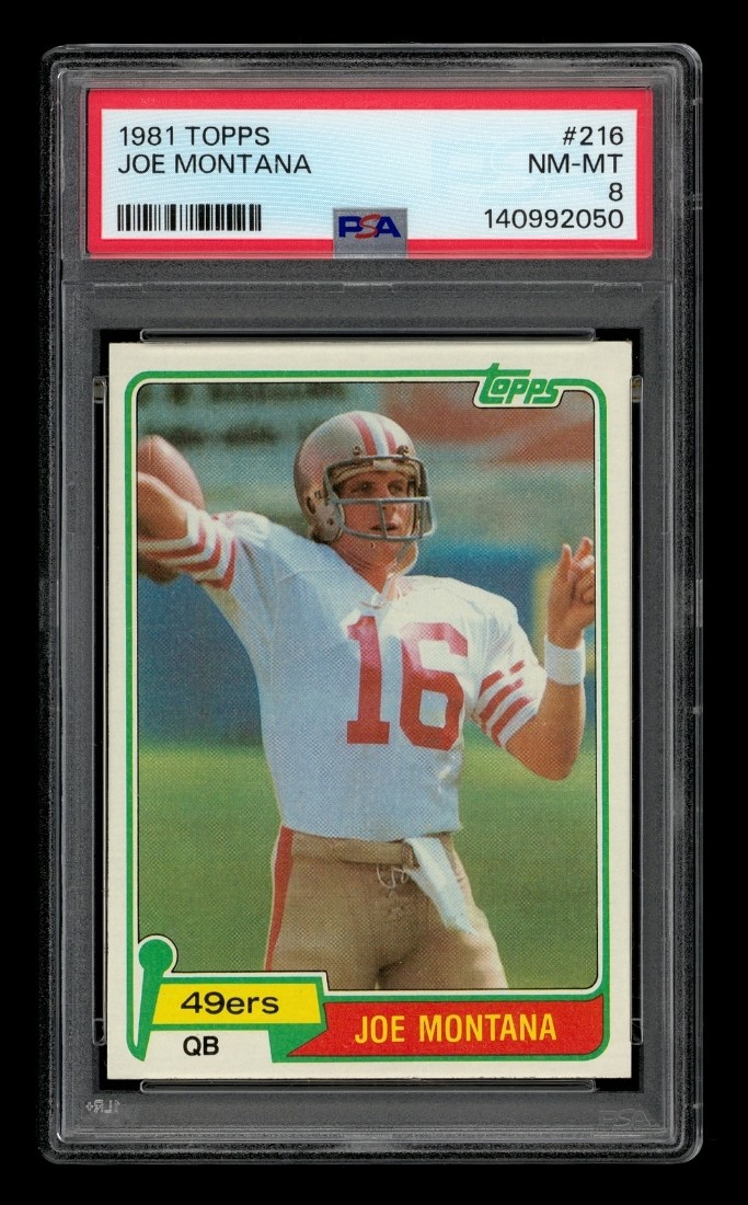 1981 Topps Set-Break #216 Joe Montana PSA 8 NM-MT