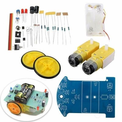 2WD Chassis Kit Smart Auto Tracking Roboter DIY Reduktion Motor Praktisch