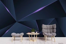 3D Triangular Polygona Background Self-adhesive Removeable Wallpaper Wall Mural