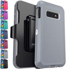 For Samsung Galaxy S10e Hybrid Case Heavy Duty Rugged Phone Cover / Belt Clip