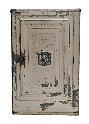 VTG Antique Home Comfort Tin Bread & Cake Box Cabinet Pie Safe 24''
