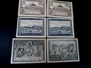 2x Notgeld Galllneukirchen 10 20 50 Heller Oberösterreich