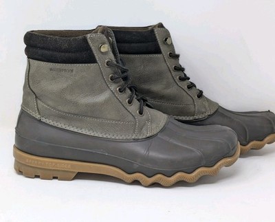 Sperry Brewster Olive Leather Waterproof Boots - Men's Size 8.5 EUC