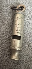 Antique Circa 1880s The Police Whistle Manchester City Police J Nesbitt - Patent