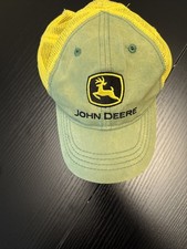 John Deere Toddler Trucker Hat Green Yellow Mesh Snapback Baseball Cap Logo