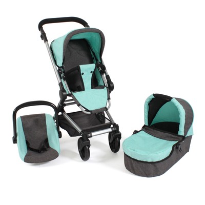 Bayer Chic 2000 Kombipuppenwagen Fides 3 in 1 Melange mint NEU
