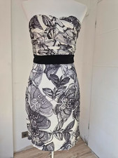 Trägerloses Mini-Kleid mit Schmetterlingsmus...