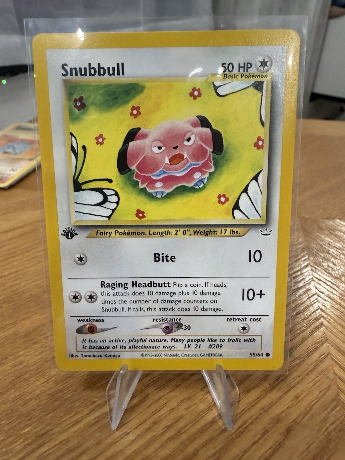 Snubbull 55/64 1st Edition Neo Revelation Mint Vintage Pokémon Card WOTC