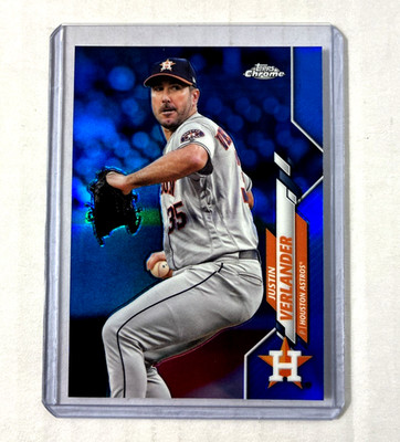 True Blue Refractor #/150- 2020 Topps Chrome #164- Justin Verlander