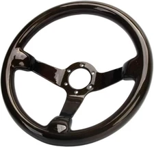Hiwowsport 350mm Racing Carbon Fiber 3" Dish Steering Wheel Combat Gloss Surface