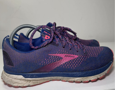 Brooks Revel 4 Womens Sz US 9.5 B Blue Pink Running Shoes Sneakers 1203371B475.