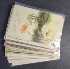 Vintage General Greetings Postcards Lot of (50) Random Pulled C1900-1920