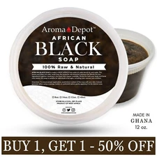African Black soap PASTE 12 oz. Natural Soap Body & Face Wash For Acne Dark Spot