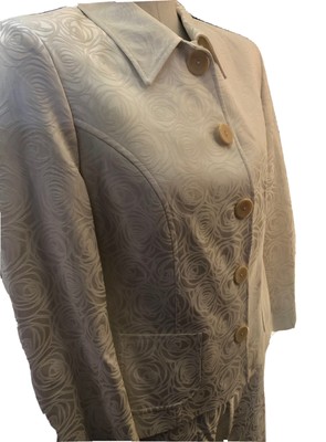 Zanella White S 8 Print Matching Women s Pants Capri Two 2 Piece Suit Set S 10