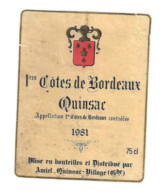Weinetikett - 1. Küste von Bordeaux Quinsac - Amiel à Quinsac Village - 198