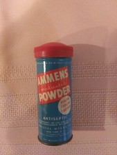 Vintage 1940's Ammens Medicated Powder Mini Tin .50 Oz Sample 2/3 full 