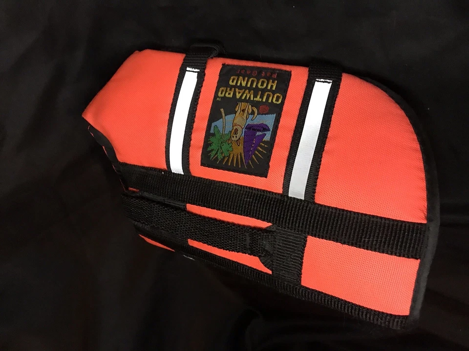 Outward Hound Pet Gear Neon Orange Dog Life Jacket Water Vest.Measurement In Pic - Image 2 of 4