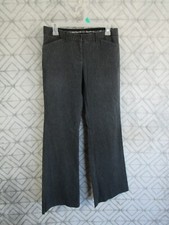 Express Design Studio Pants Size 6 Regular Gray Flat Front Hooks Zipper Pockets