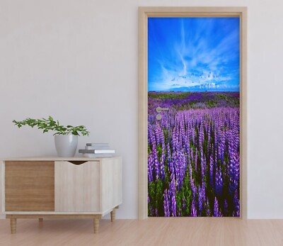3D Lila Lupine H6740 Tür Wandmalerei Wandaufkleber Aufkleber Erin 2023
