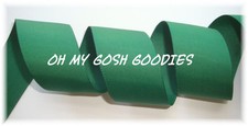 3" SOLID GROSGRAIN CHEER CHEERLEADER SPIRIT TEAM RIBBON BOW FOREST GREEN 5YD