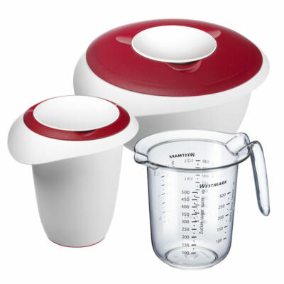 Westmark Back-Set, 3-tlg.: 1 Rührschüssel 2,5 l, 1 Quirltopf 1 l, 1 Messkanne