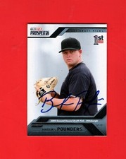 2009 TRI-STAR BROOKS POUNDER PITTSBURGH PIRATES AUTOGRAPHED  PROSPECT CARD-NM