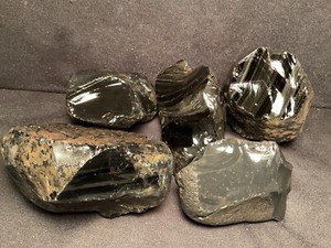 ~RW~  ROUGH/UNPOLISHED  "OREGON OBSIDIAN"   FOR KNAPPING