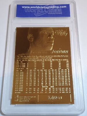 1996 Fleer Michael Jordan 23KT Gold Flair Showcase - Gem Mint 10