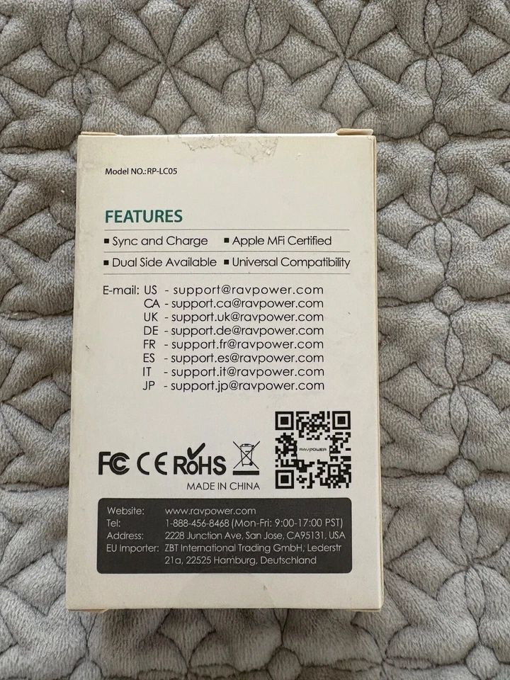 RAVPOWER SYNC AND CHARGE 3FT CABLE NEW IN BOX - Image 2 of 3