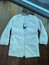 Nike Womens Size Medium Loose High-Pile Jacket White FV8025-104 New