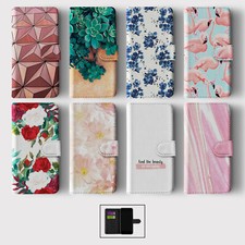 CASE FOR IPHONE 17 16 15 14 13 PRO MAX WALLET FLIP PHONE COVER FLORAL FLAMINGO