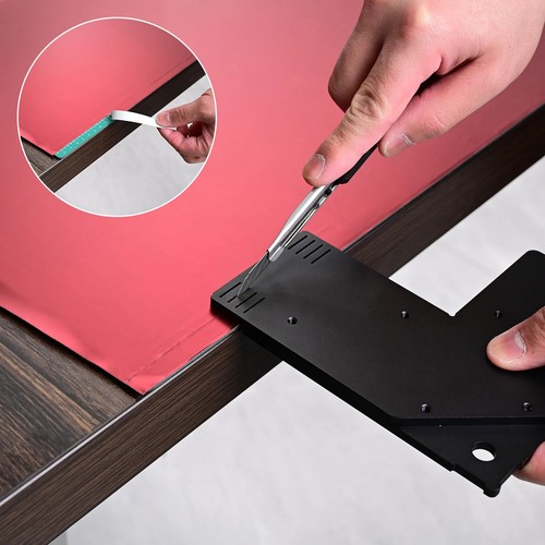 Aluminum Edge Wrap Cutting Template Tool, Ruler Drafting Tools for Furniture Kit - Picture 3 of 6