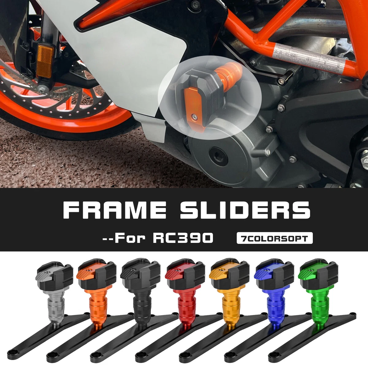 Frame Slider Engine Guard Crash Falling Protector For KTM RC 390 2013 2018