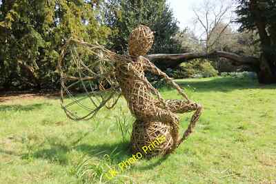Photo 6x4 Fairy sitting on a toadstool at Arley Hall A wicker fairy, part c2015