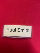 MAGNETIC NAME BADGE FOR CLOTHES, REUSABLE , 80 X 32MM